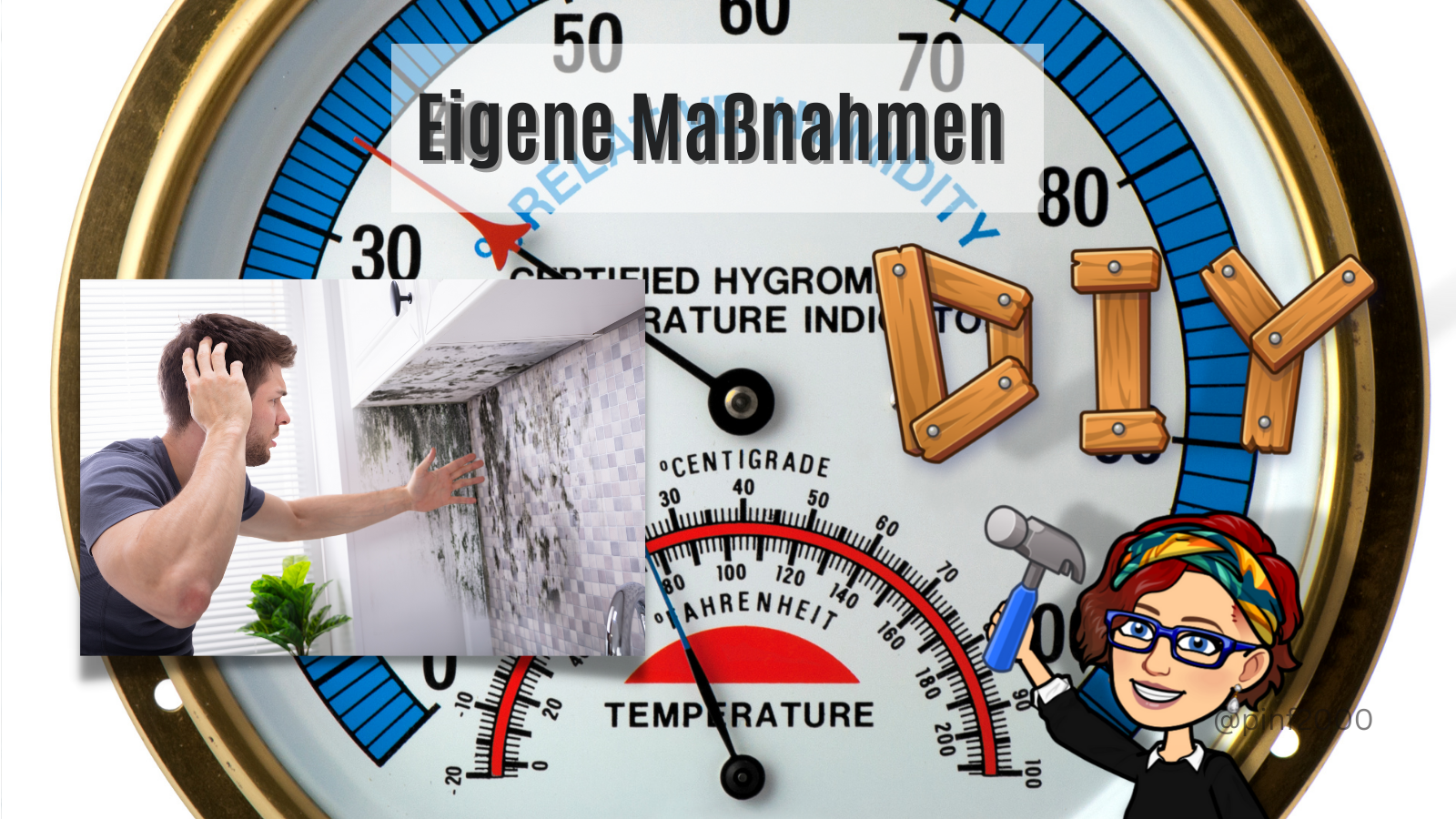 Hygrometer Schimmel Luftfeuchte beachten: Mit einem Hygrometer die Raumfeuchte besser im blick haben.