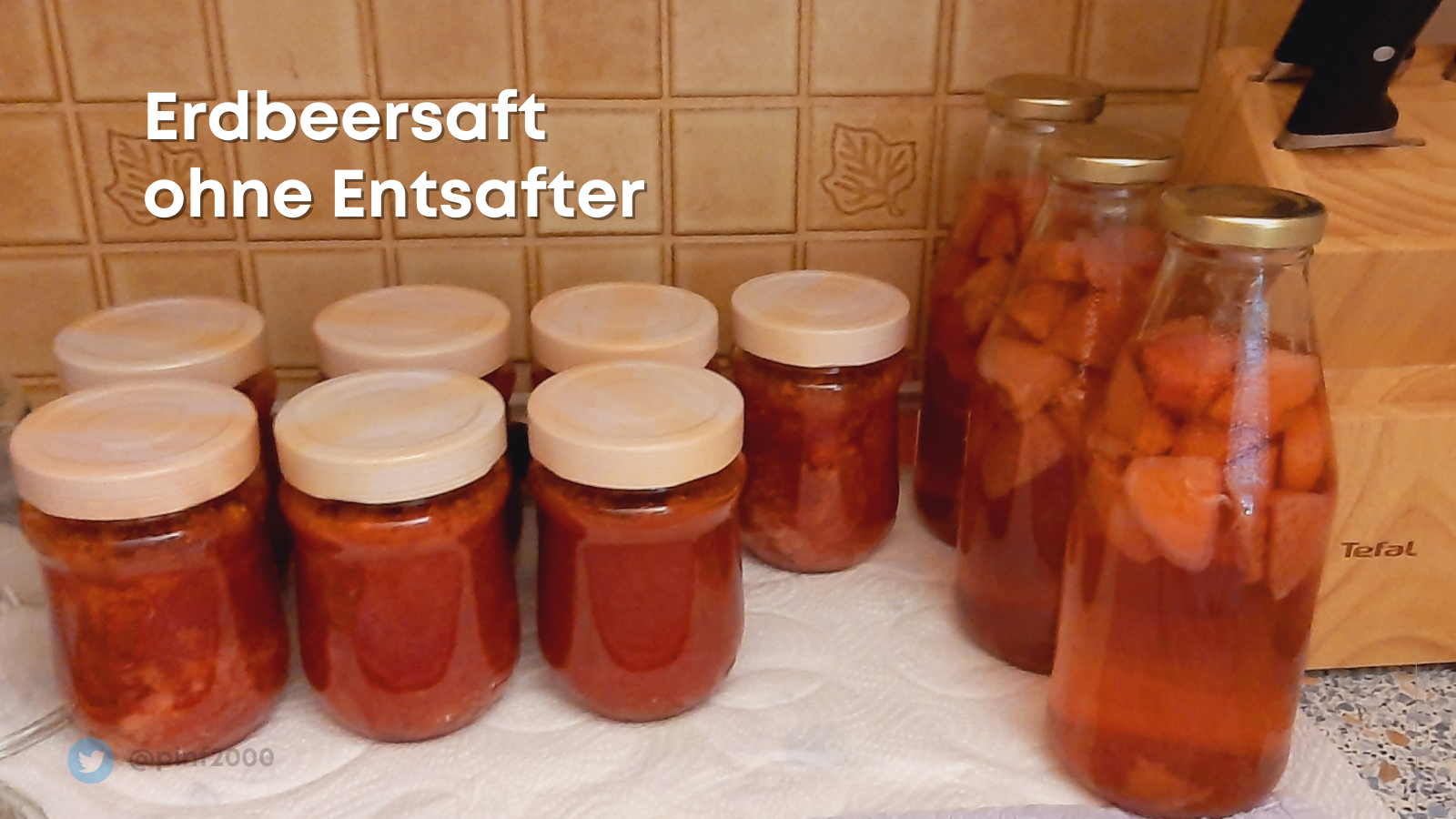 Erdbeersaft direkt in der Flasche ziehen lassen Erdbeersaft direkt in der Flasche ziehen lassen